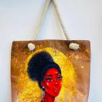 Elegant Tote Bag- Afro-Lady Tote Bag For Girls.