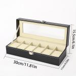 Six-piece watch box set, stylish fashion party watch with stainless steel strap, men's gift, men's present.
