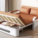 Sofa Bed, Sleeper 2 in 1 Pull Out Couch Bed with Storage Chaise for Living Room, with Pull Out Bed, Futon Folding Sofa Bed, Cozy Sofa Turns Bed, Linen Couch (Different colors 130 cm)