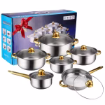 12pcs Stainless Steel Cookware Set